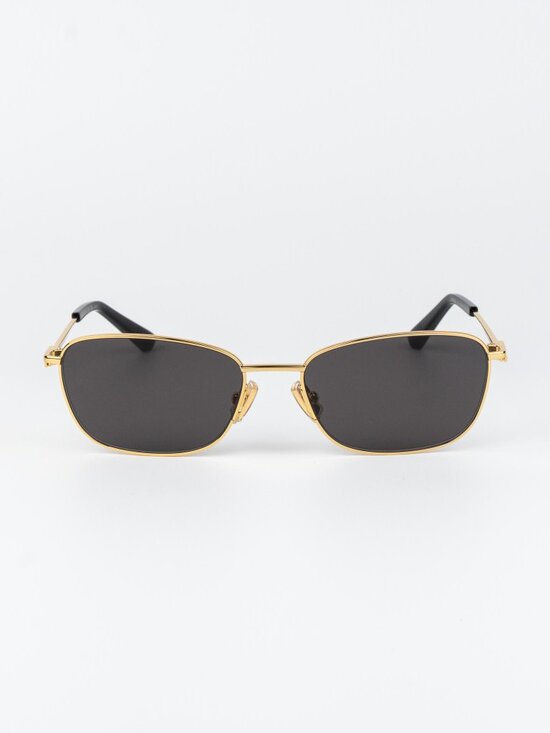Bottega Veneta Women Sunglasses Gold Grey Rectangle BV1300S 001 NEW AUTHENTIC main image 9